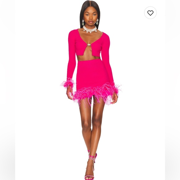 Lovers + Friends Emi Feather Skirt - Picture 1 of 6